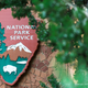 The emblem for the National Park Service outside of the visitor’s center.